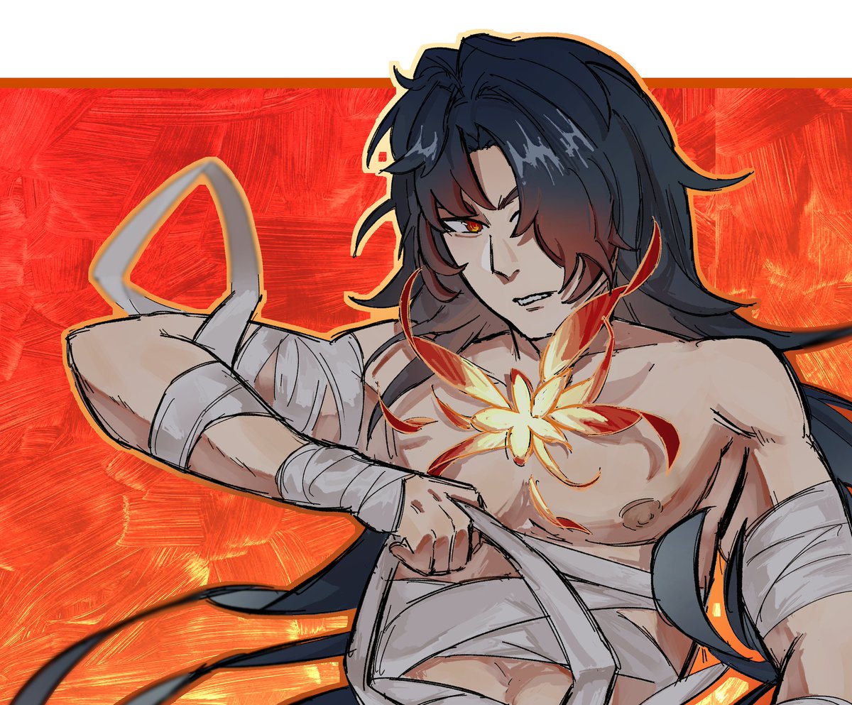 oliya_351's tweet photo. Art for a friend who bought me a show time skin pack on dw🤤

#blade #hsrblade https://t.co/9QiKCiAgeB