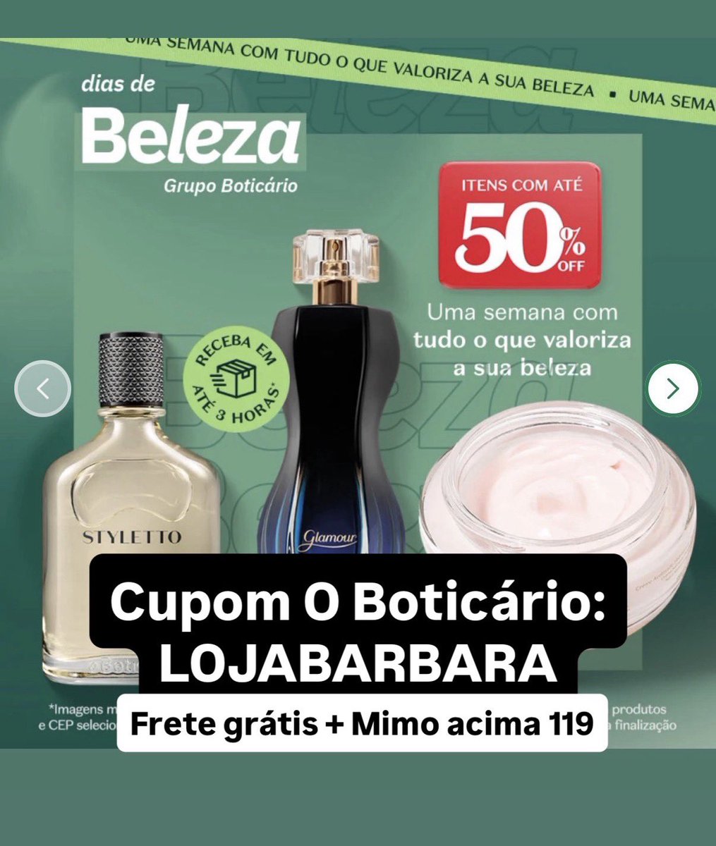 Cupom O Boticario tweet media