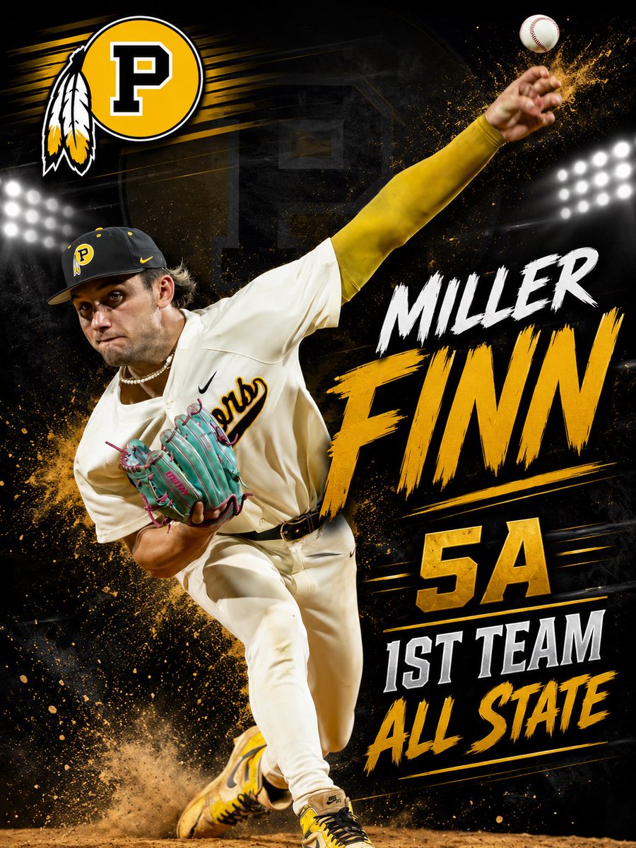 PontotocBSBL's tweet photo. Congratulations to Miller Finn for being named a 5A 1st Team All-State Selection! https://t.co/wjwqMrzEBC