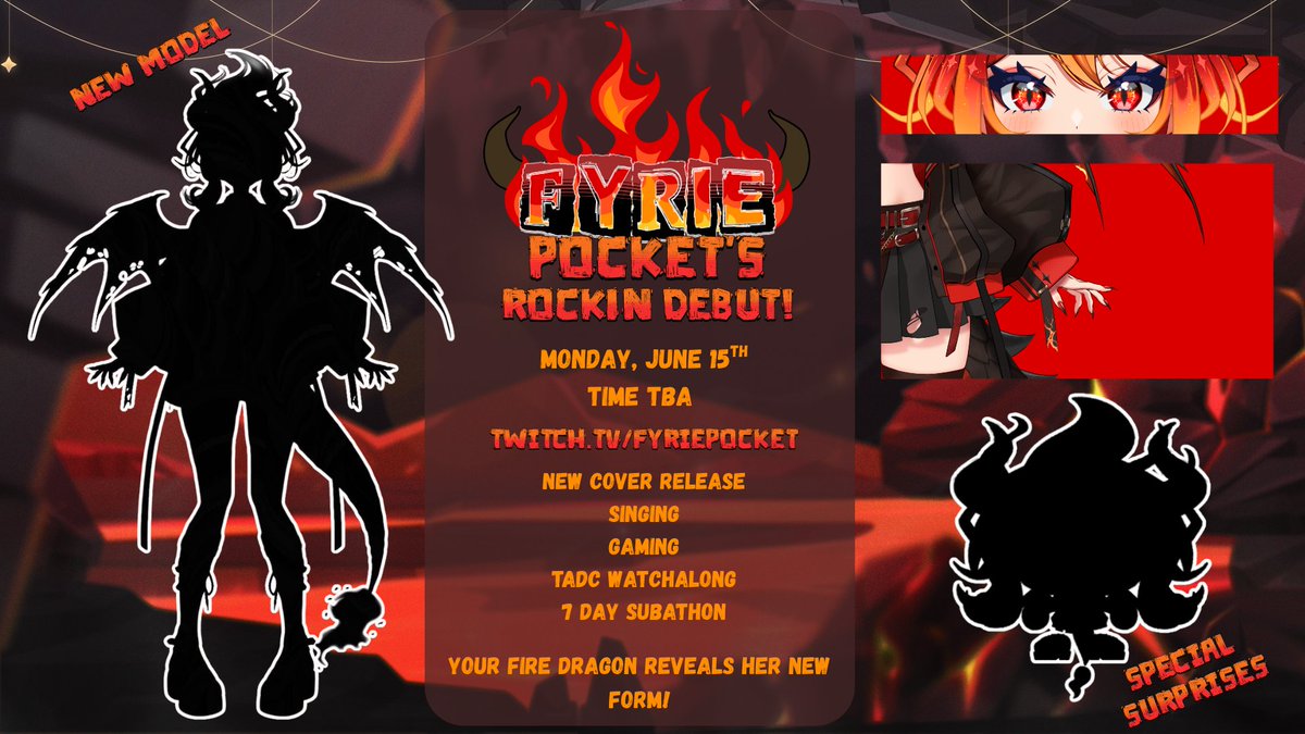 Fyriepocket's tweet photo. Guess What!!

I'm Debuting!! 
Get ready to see the all new Fyrie on June 15th! An exact time will be updated soon! https://t.co/Bpq6CjeOvG