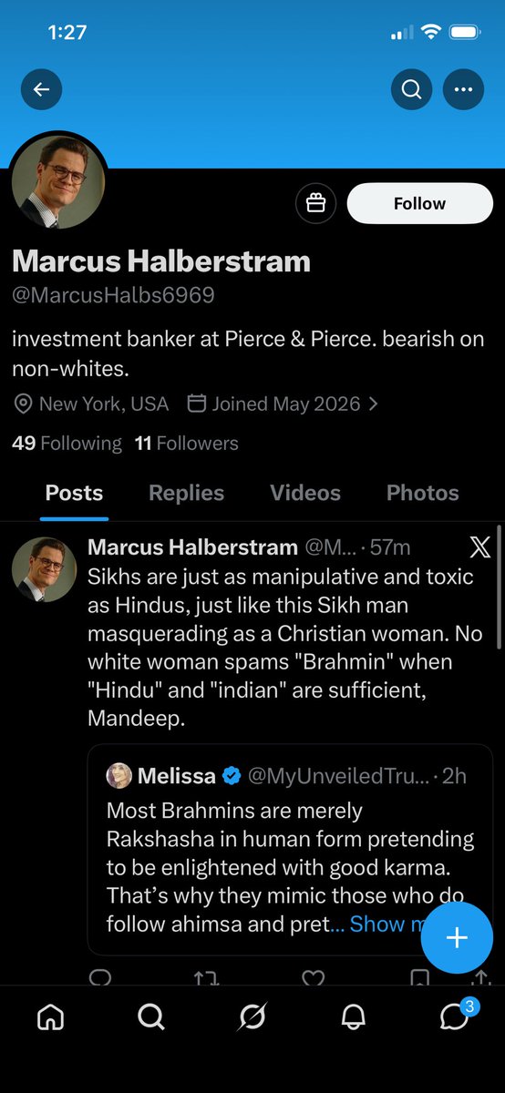 CanadianGirlee's tweet photo. My stalker @MarcusHalbs6969 is on account #5 🤭 
He’s @BlondeBigot11 mouthpiece🤡 

#iReportRacism #NotIntimidated https://t.co/qYSqP7Uf4W