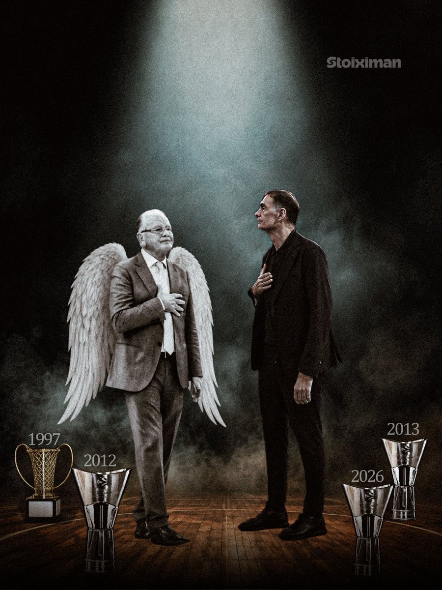 Stoiximan's tweet photo. ❤️‍🩹🥹🕊️ Κάπου στον Παράδεισο, ο μύθος Ντούσαν Ίβκοβιτς έχει βάλει ένα ποτήρι από το αγαπημένο του ποτό, στην υγεία του Ολυμπιακού του και του Γιώργου Μπαρτζώκα που τον διαδέχθηκε.

 #OlympiacosBC https://t.co/jtr7231Jfu