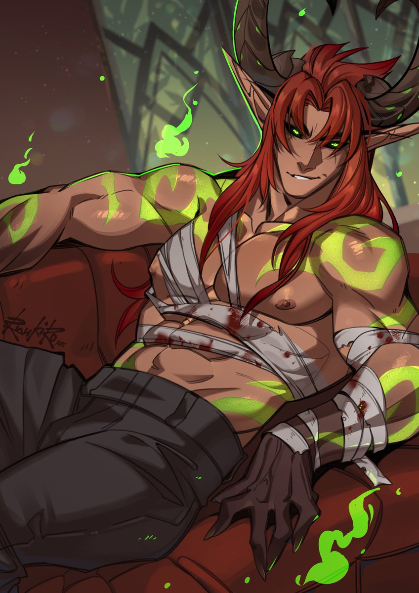 _Bloodthorn's tweet photo. @sfwSfuria I'll throw in my demon hunter boi for you! https://t.co/2VczQOLb4H
