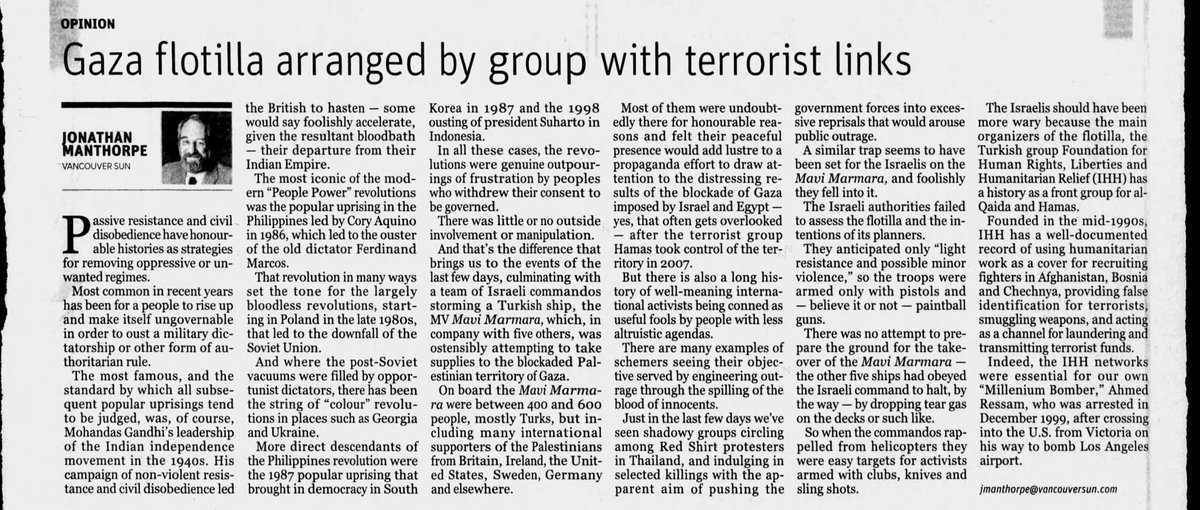 EstherCohenNew's tweet photo. #Gaza flotilla arranged by group with terrorist links
– The Vancouver Sun | June 2, 2010 https://t.co/iZhL8nsLSF