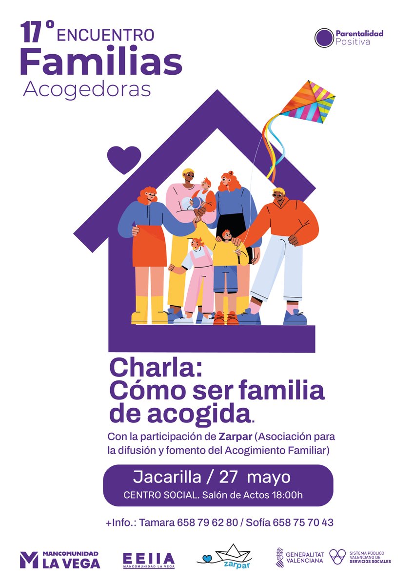 MLVlavega's tweet photo. 👨‍👩‍👧‍👦✨ ¿Quieres conocer mejor qué significa ser familia de acogida? Te invitamos al 17º Encuentro de Familias Acogedoras de @MLVlavega, un encuentro pensado para explicar qué es el acogimiento familiar y los requisitos para ser registrada como familia acogedora con @zarpar_org https://t.co/DFUvK6LgDj