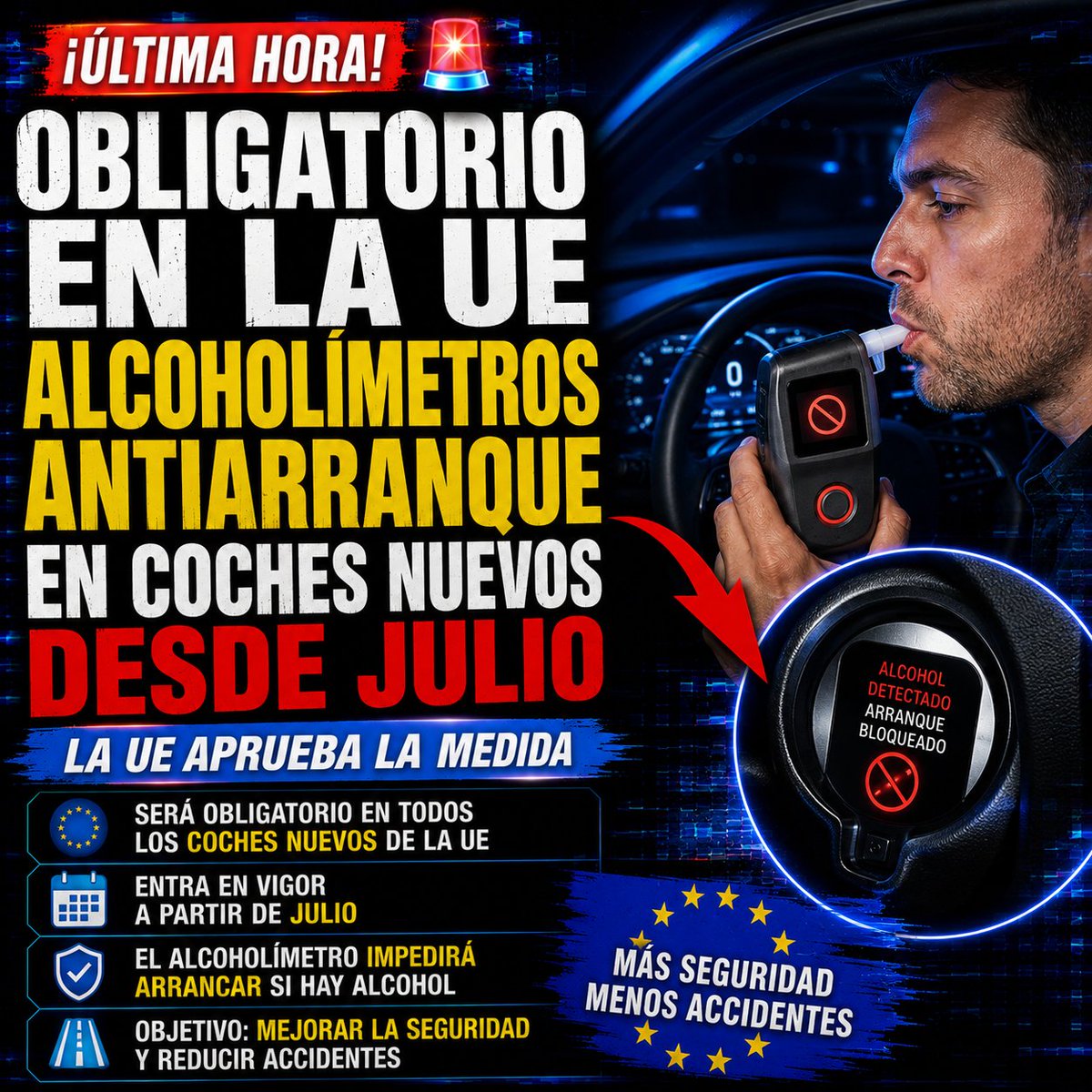 clenfork's tweet photo. Me parece genial evitar accidentes por el consumo del alcohol, pero ¿esto no roza la intromisión en la vida de las personas?. El gobierno inventará algo para cobrar sin poner multas por alcohol. 🤣
#alcoholimetro #juliosinalcohol 
#ue #antiarranque https://t.co/MlHnIvCl8c