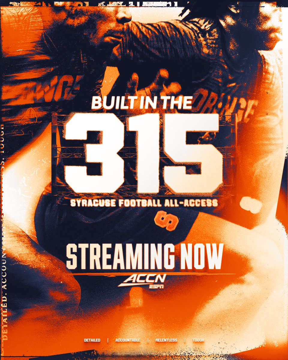 CuseFootball's tweet photo. NOW STREAMING‼️

 📺🍊🎥

@accnetwork https://t.co/KRBLT3MQKf