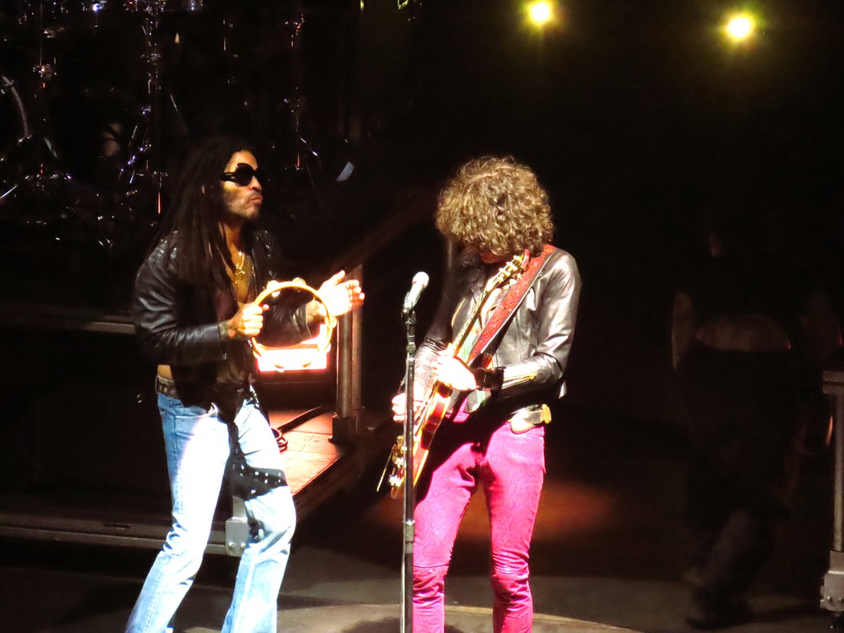AlanToddWHS's tweet photo. The Dynamic Duo of @LennyKravitz and Craig Ross from last night's show at @Yaamava Theater.  They've been together for 35 years!

#lennykravitz #craigross #livemusic #concert #concerts https://t.co/rv09C841qs