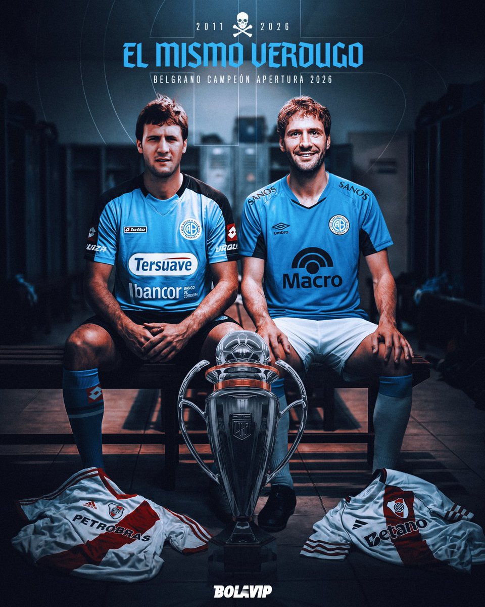VSportsTM's tweet photo. De la Promoción 2011 al Apertura 2026. De un ascenso a Primera contra River a ganarle un título de Primera a River. Siempre con Belgrano. MUDO VÁZQUEZ. https://t.co/sCvQwYBbDB