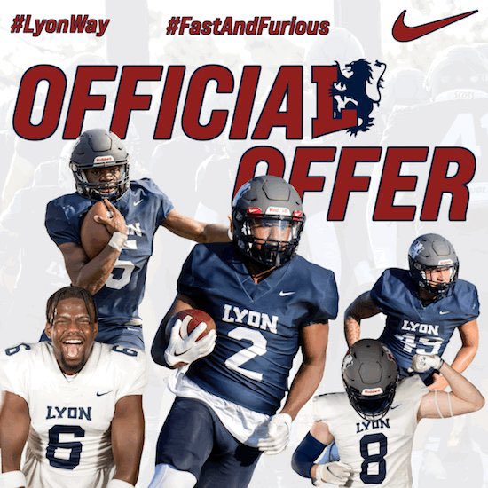 BryanDurodola's tweet photo. Had a great visit at @_Lyon_Football! 
After a great talk with @LyonHBC  and @Xavierlong10  I’m blessed to receive an offer! 
@Coach__DGreen @RecruitBuckhorn @dcrrick @ALPrepStars @AL_Recruiting https://t.co/P0yCOfjfHJ