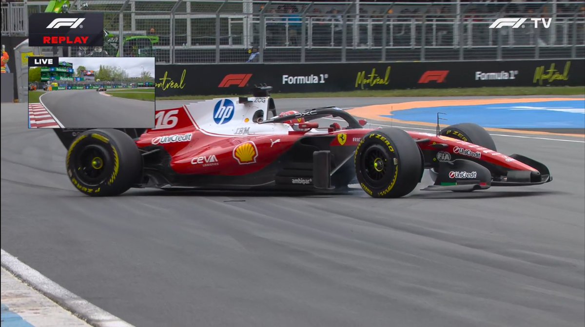 TonyLH01's tweet photo. Casí pero no. LECLERC a punto de hacer un trompo.
#F1 #CanadianGP https://t.co/Ir5OYjQzmO