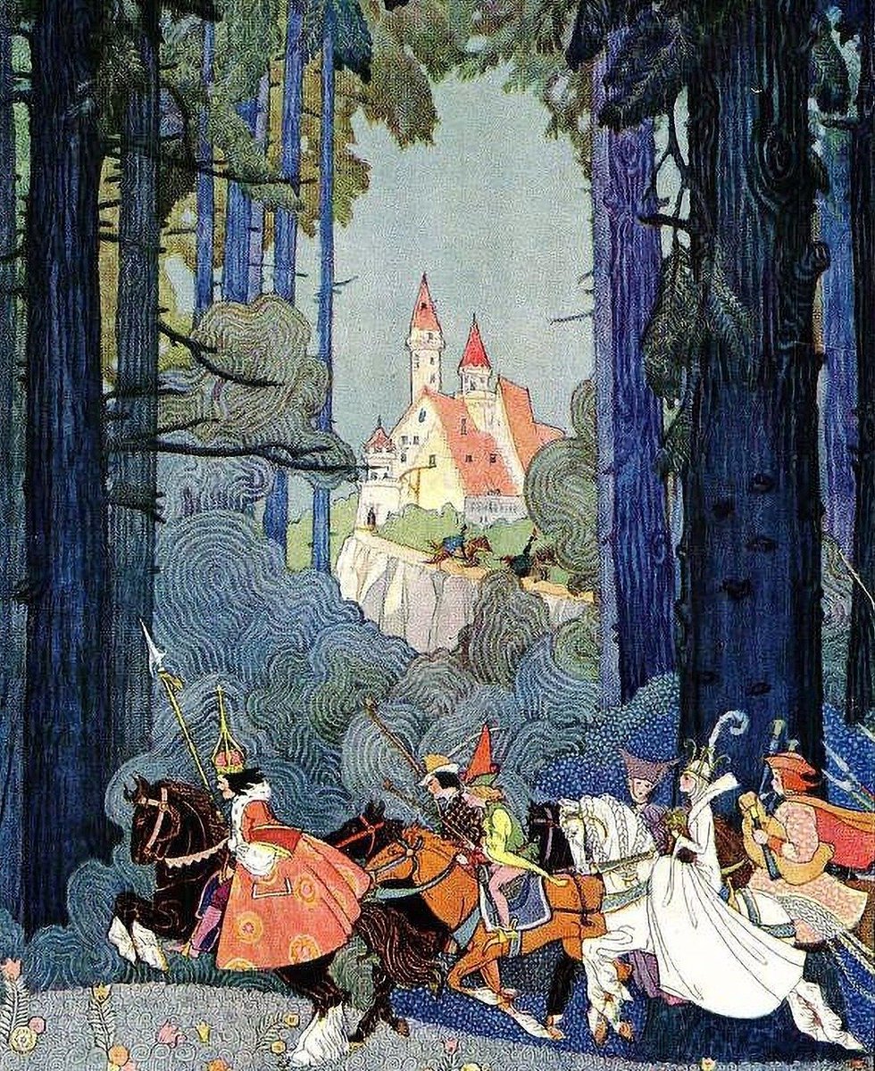 ArtorOtherThing's tweet photo. 'The Enchanted Forest ' illustrated by Maud &amp; Miska  Petersham,  1920. https://t.co/o6yu9pfaQX