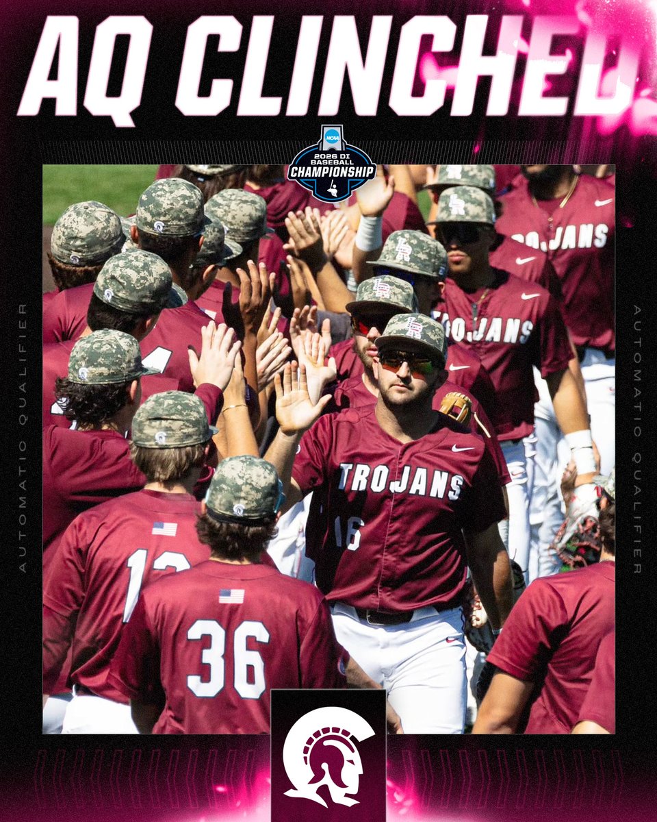 NCAABaseball's tweet photo. ⚔️ AQ CLINCHED ⚔️

(4) @LittleRockBSB defeats (2) Eastern Illinois, 10-6, to win the @OVCSports tournament title and punch its ticket for the #RoadToOmaha.

#NCAABaseball https://t.co/ZzcFKrCGQw
