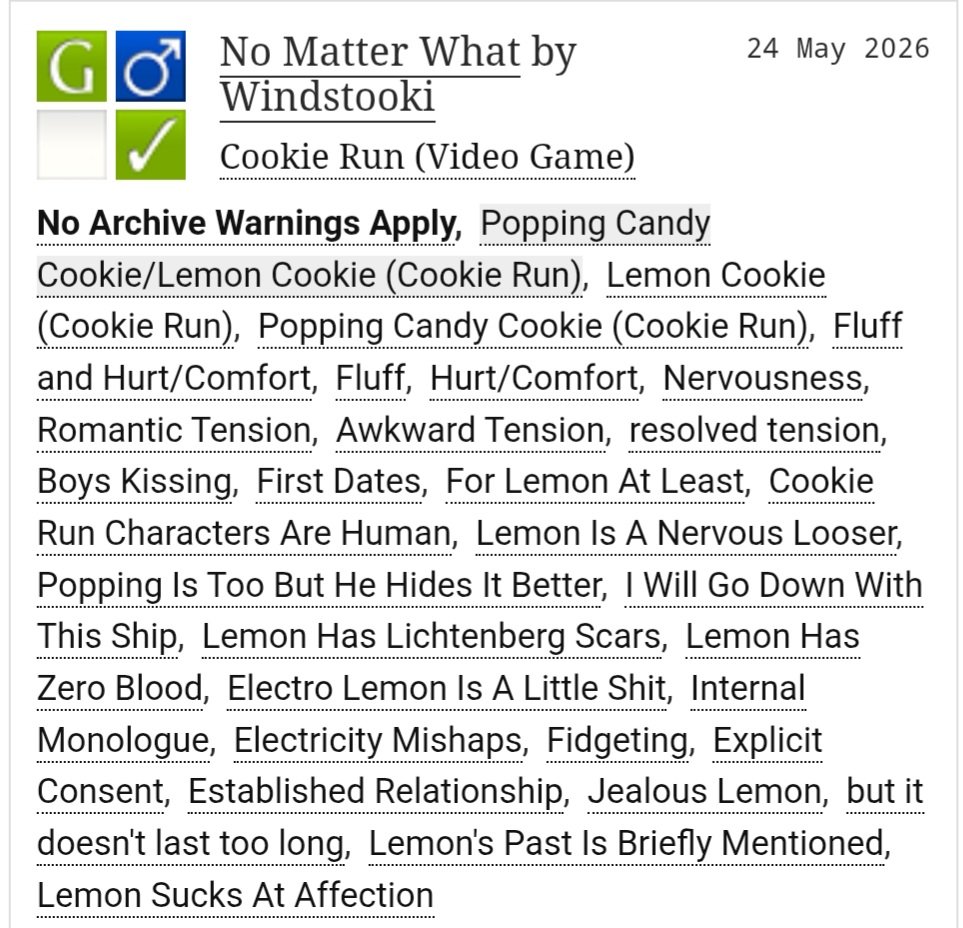Windstooki's tweet photo. My Lemonpop fic is officially posted! Have fun reading...
https://t.co/sDLqdYNKOI
#cookierun #lemonpop https://t.co/LijBXNsRSi