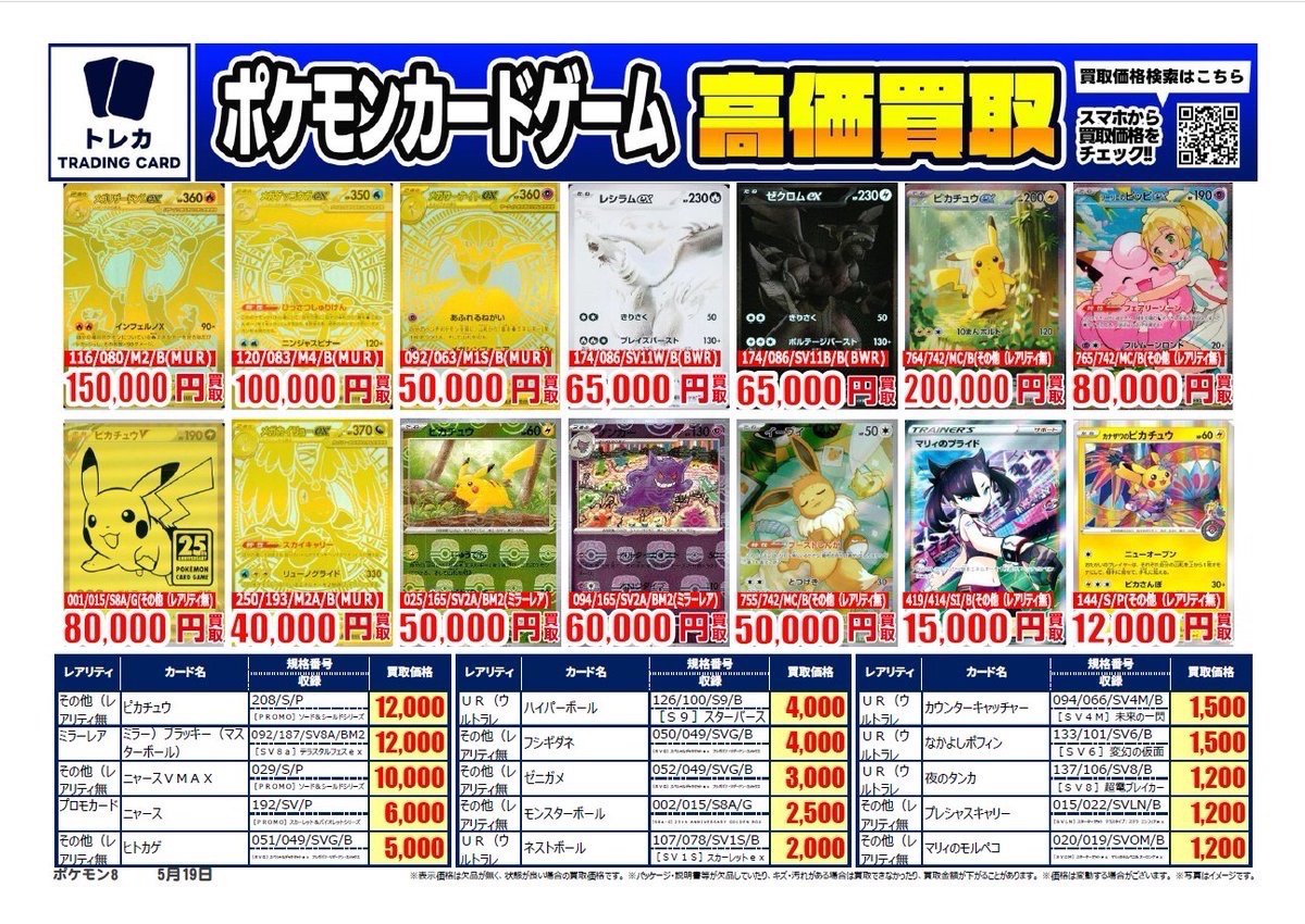 高価買取】 #ポケモンカード 高価買取表❣️ #リーリエのピッピex（SAR