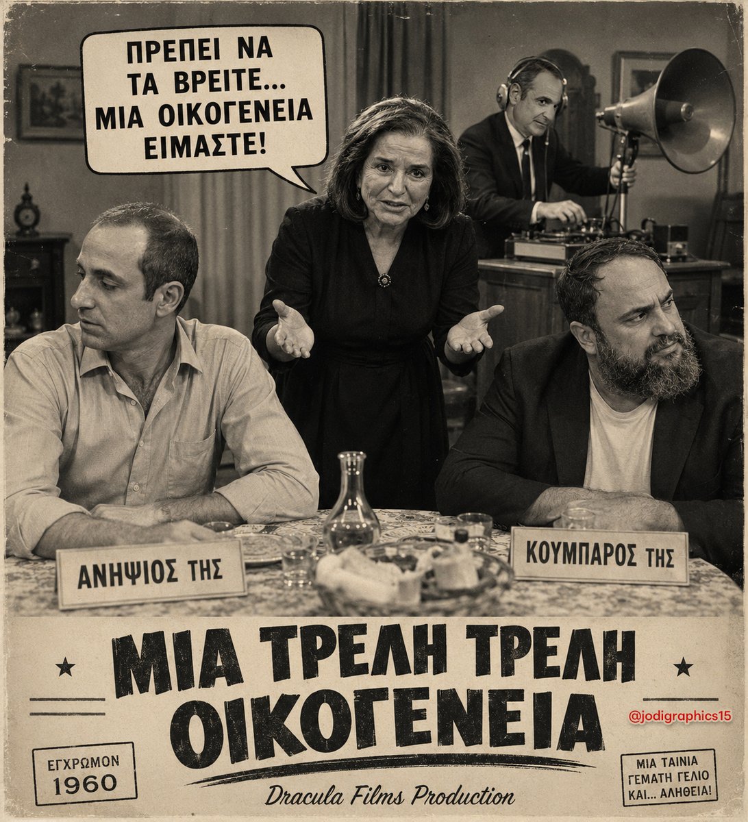 jodigraphics15's tweet photo. 🎬 Μια τρελή τρελή οικογένεια
🎞️ Dracula Films Productions
