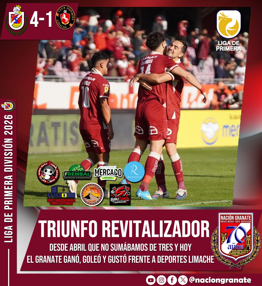 NacionGranate's tweet photo. Volvimos a abrazarnos 🇱🇻 https://t.co/pdsWb6K0xh