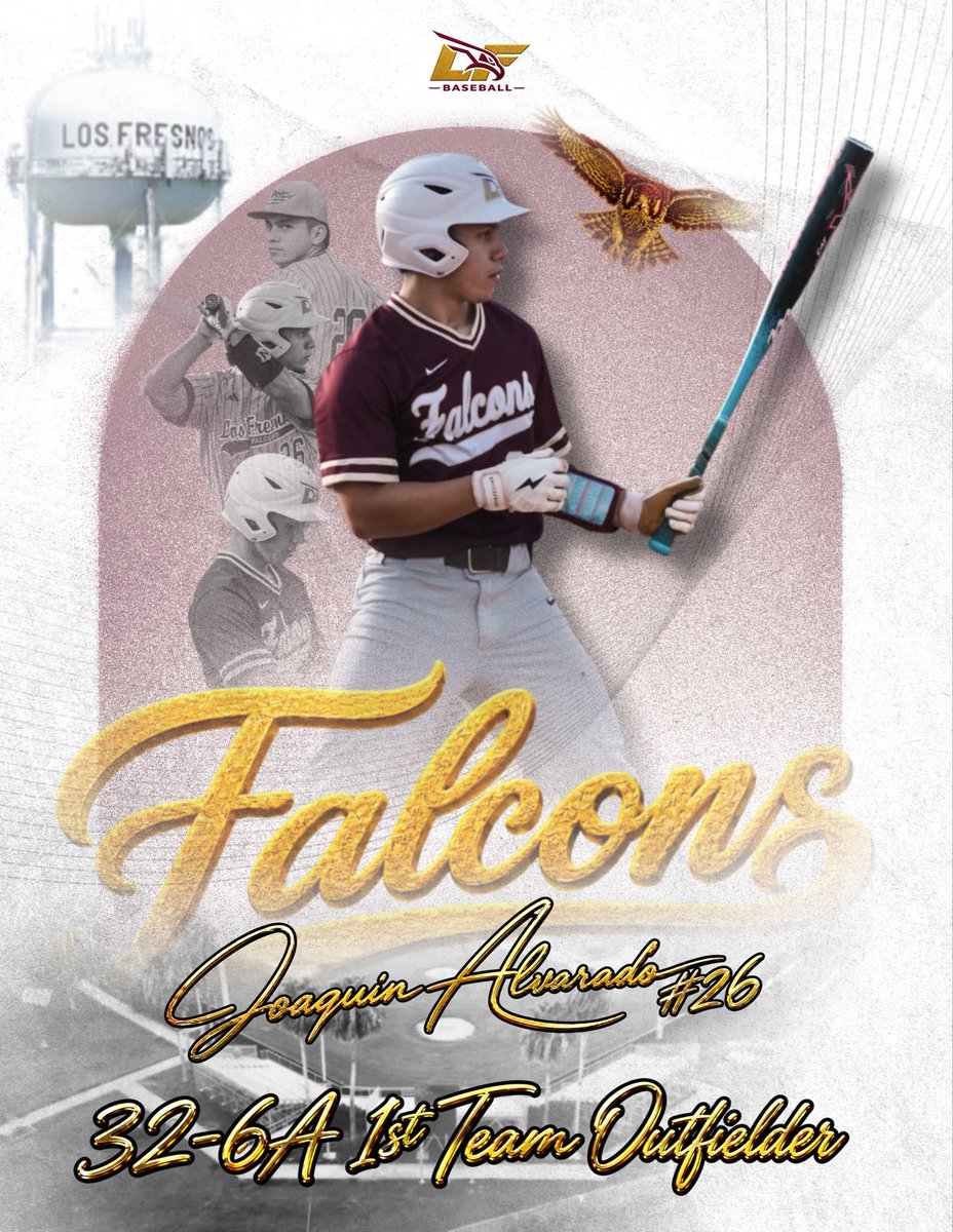 lfalconbaseball's tweet photo. Congratulations on being selected to the 32-6A 1st Team All District!!! Joaquin Alvarado Outfield #WeBeforeMe
@losfresnos_news 
@LFCISDathletics 
@LosFresnosCISD @losfresnoshigh https://t.co/WjRmCPeYSi