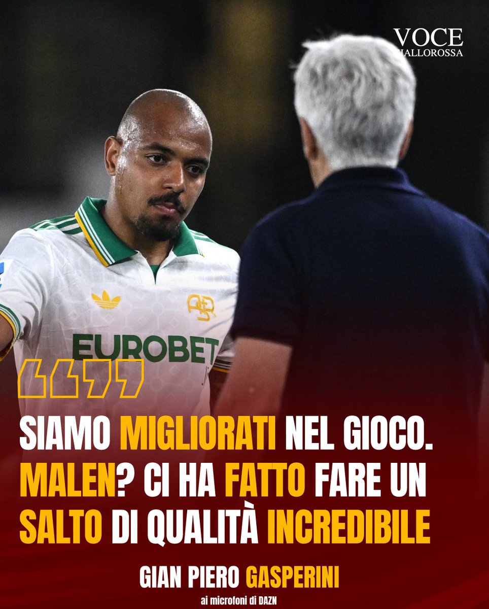 VoceGiallorossa's tweet photo. 🎙 Gasperini: "È una serata bellissima, anche nei momenti di difficoltà abbiamo avuto lo stadio pieno. Malen? un salto di qualità incredibile"

#ASRoma #HellasVeronaRoma #Vocegiallorossa #Gasperini #Malen #SerieA 

https://t.co/2E5Ym4RcXU https://t.co/gLUiX8d4R2
