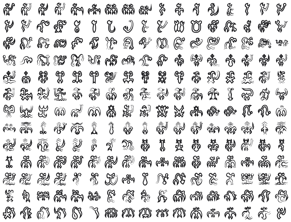 lancejpollard's tweet photo. Rongorongo font is complete, only one available on the web https://t.co/E8Y7WmWr54 https://t.co/vfXilgKz3N