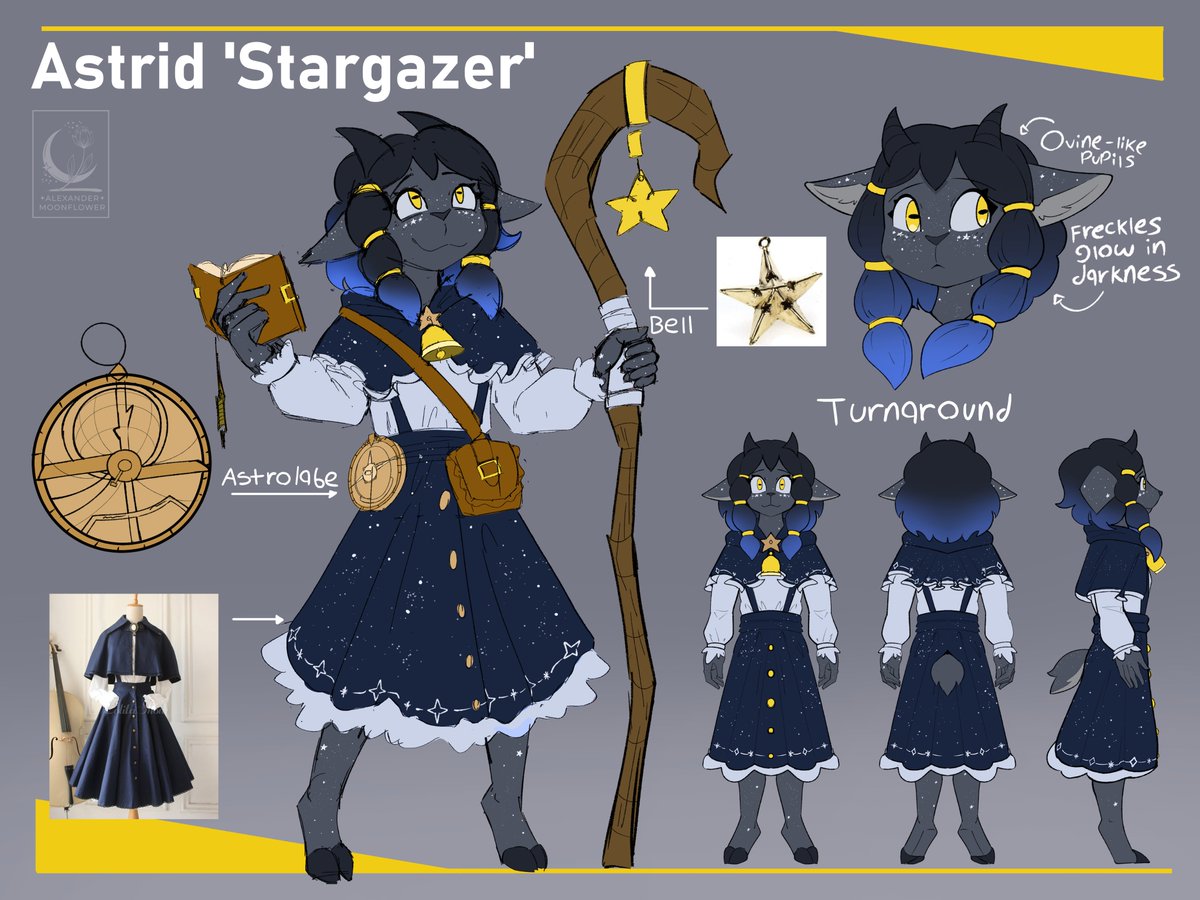 AlexanderMoonfl's tweet photo. I Made a little model sheet for her adult form =3 
Also changed her outfit a little bit and gave her a name hehe https://t.co/uFLCcqUEZI