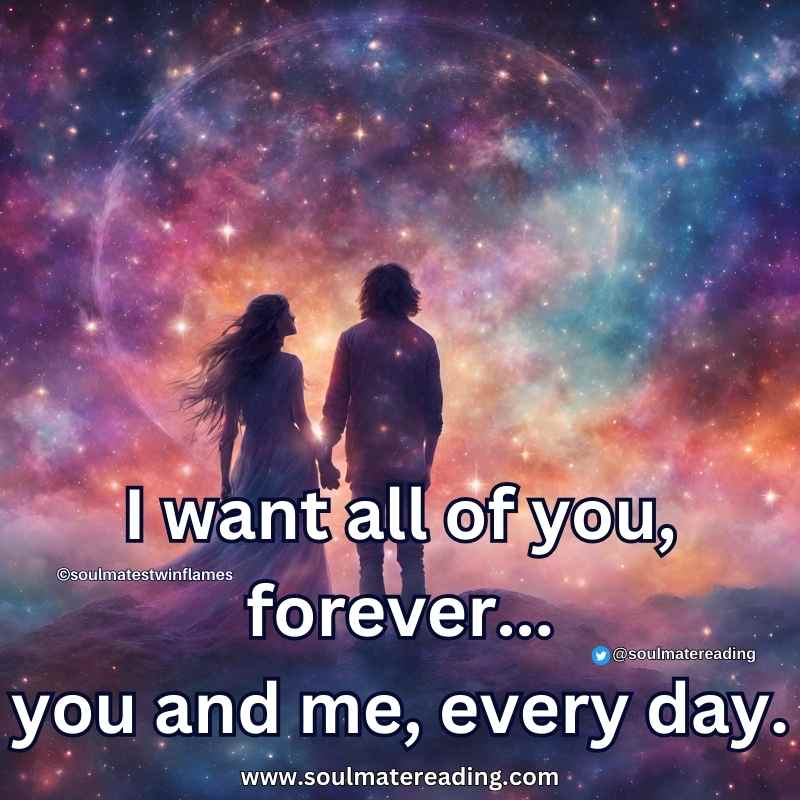 soulmatereading's tweet photo. I WANT ALL OF YOU, FOREVER, YOU AND ME, EVERY DAY.

#twinflame #twinflames #twinflamesigns #twinflamelove #twinflameunion #twinflamejourney #twinflamequote #twinflamequotes #twinflamecollective #soulmate #soulmates https://t.co/oHYmowoiSN