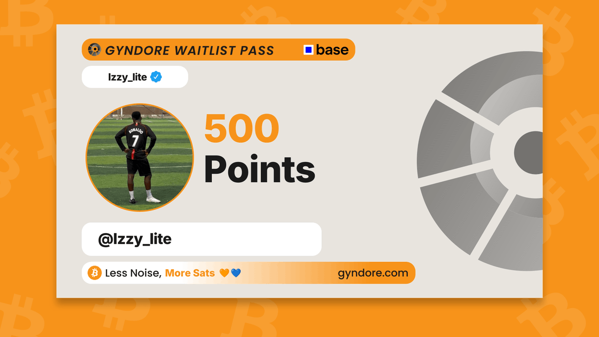 Izzy_lite's tweet photo. Secured my spot on the @Gyndore waitlist.

Already stacking. It pays to be early.

Join now &amp; claim your points → https://t.co/JRulCcRbT2 https://t.co/Jft9gCJzbT