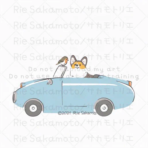 #愛車の日 のコーギーとたち