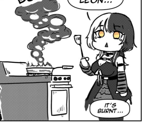 Tale_Tailoress's tweet photo. Her last cooking attempt was...
well...that's far beyond from well done  

that's straight up congratulations https://t.co/lmfw6Vs67s