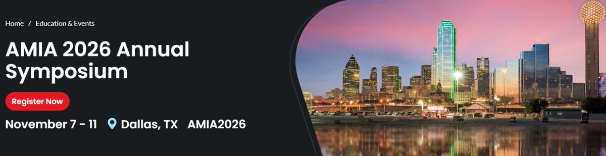 JakirMasud's tweet photo. Excited to share that I contributed as a lead author, co-author, and team collaborator on 4 submissions accepted to the premier medical informatics conference, the 2026 AMIA Annual Symposium! @AMIAinformatics  @amiaKDDMwg @amiaNLPwg https://t.co/a1QdsHtlw1