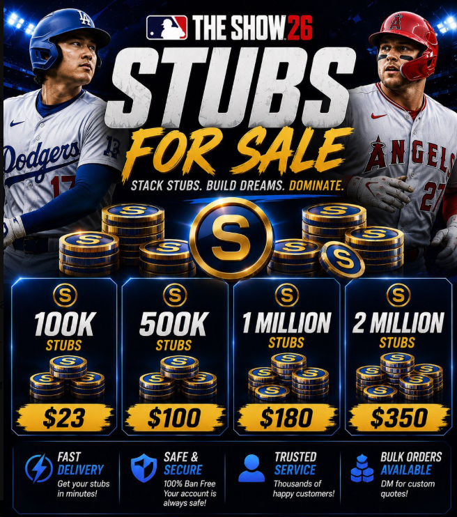 BeastGamePlug's tweet photo. ⚾ MLBTS26 Stubs Available 📷 📷 500K — $100 📷 1M — $180 📷 Fast Delivery 📷 Safe &amp; Trusted ⚡🛡️

💬 discord : https://t.co/jRQ6DDpmfJ
#MLBTS26 #MLBTheShow https://t.co/EfsLAb04nX