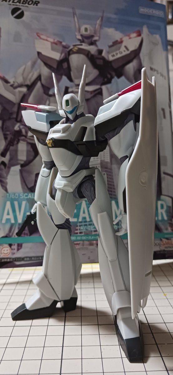 GGPH_603's tweet photo. 優しい顔(零式に比べれば)のピースメイカーとりあえず、パチ組おーわりっ
#モデロイド
#グッドスマイルカンパニー
#パトレイバー模型部 https://t.co/QTKpU3YWzf
