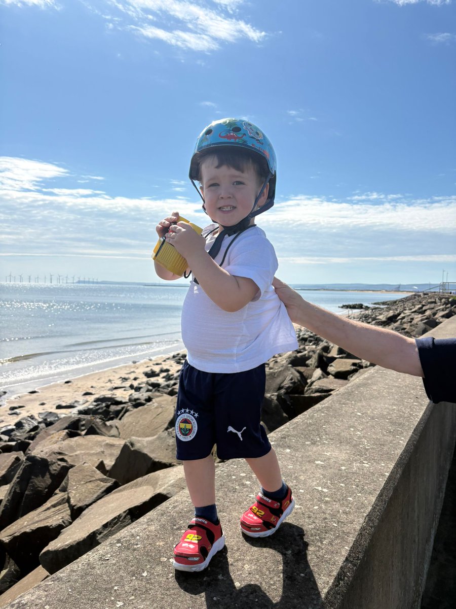 audgill's tweet photo. Making the most of the sunshine. Went to the beach, Tweddle Farm &amp; surprised Mam at the Care Home as she certainly wasn't expecting Kieran &amp; Ezra to visit. Good times 🩵🌞🚜🥰 https://t.co/vAtTweQnz9