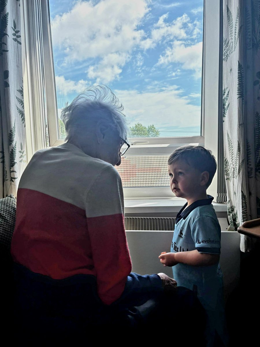 audgill's tweet photo. Making the most of the sunshine. Went to the beach, Tweddle Farm &amp; surprised Mam at the Care Home as she certainly wasn't expecting Kieran &amp; Ezra to visit. Good times 🩵🌞🚜🥰 https://t.co/vAtTweQnz9