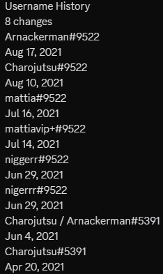 incelgod67's tweet photo. @AshwayVisuals voici l'historique de pseudo d'un des modérateurs du serveur (son pseudo actuel est hoshiisback) 

vous comptez faire quelque chose ? ou vous tolérez ça ? https://t.co/kRWJIVE6aT