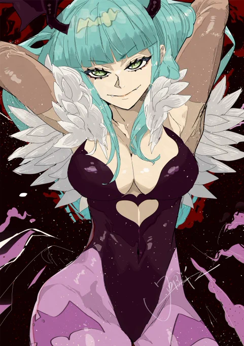 毎年5月はヴァンパイアセイヴァー月間。 これは去年の年末に描いたモリガンです。