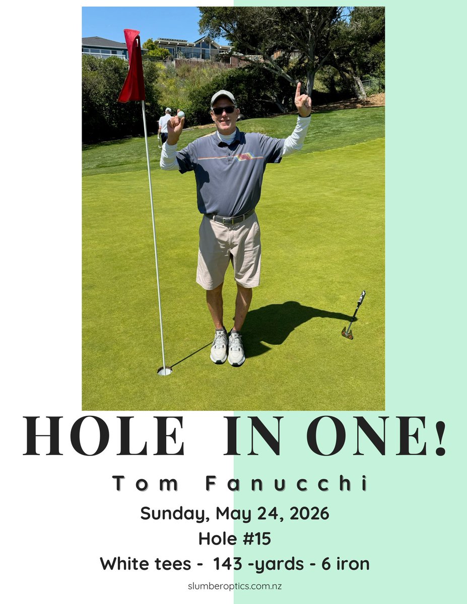 ULCofSFCC's tweet photo. Hole in one ... congratulations Tom ... https://t.co/5pVslDMuPR