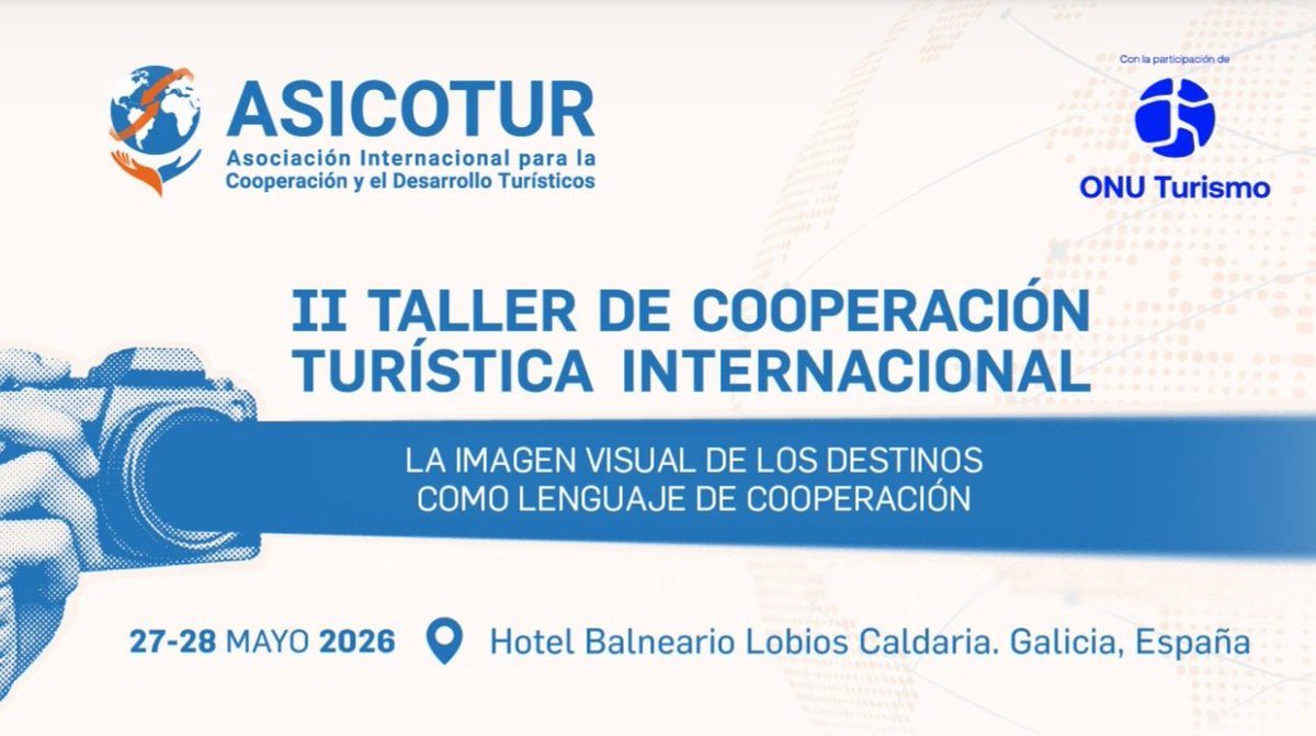 Asicotur's tweet photo. Estas a tiempo para inscribirte en https://t.co/5jj2xFp1Bc para participar del II Taller de Cooperación Turística Internacional que organiza ASICOTUR.

Puedes participar on line de todas las ponencias y realizar preguntas-en vivo- a los disertantes que estarán en España. https://t.co/MQ4u5uV3sS