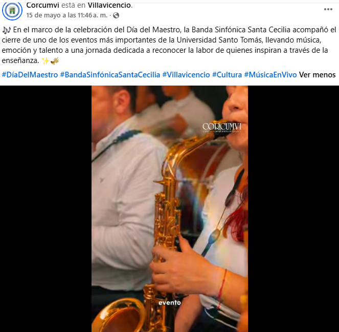 ValenzuelR's tweet photo. 5.1l 1mu1uaoihf. ·
📷 En el marco de la celebración del Día del Maestro, la Banda Sinfónica Santa Cecilia acompañó el cierre de uno de los eventos más importantes de la Universidad Santo Tomás.

https://t.co/SA3SmMdOL5 https://t.co/Vdpibp1Z4F