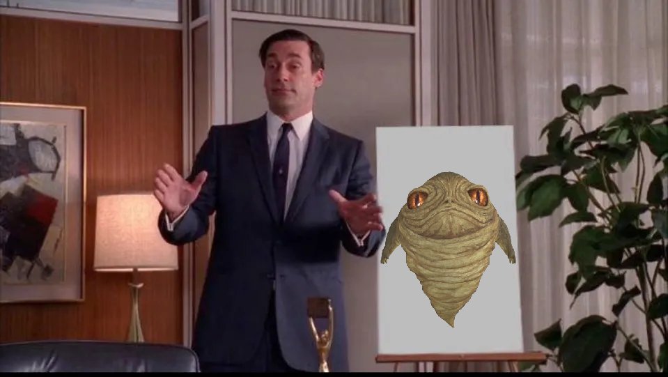 KevinLamb74's tweet photo. Dave Filoni: "Hear me out. Remember when we put a Star Wars TV show about rescuing Jabba the Hutt's son in theaters and it bombed? I say we do that again...in live-action." https://t.co/hI5FS4cV0h