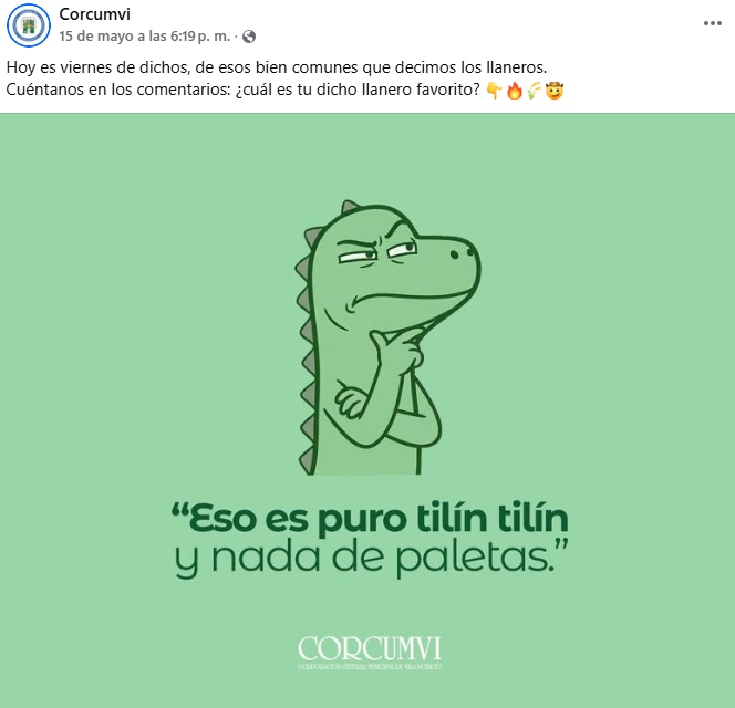 ValenzuelR's tweet photo. Hoy es viernes de dichos, de esos bien comunes que decimos los llaneros.
Cuéntanos en los comentarios: ¿cuál es tu dicho llanero favorito https://t.co/mWyULiYOGv