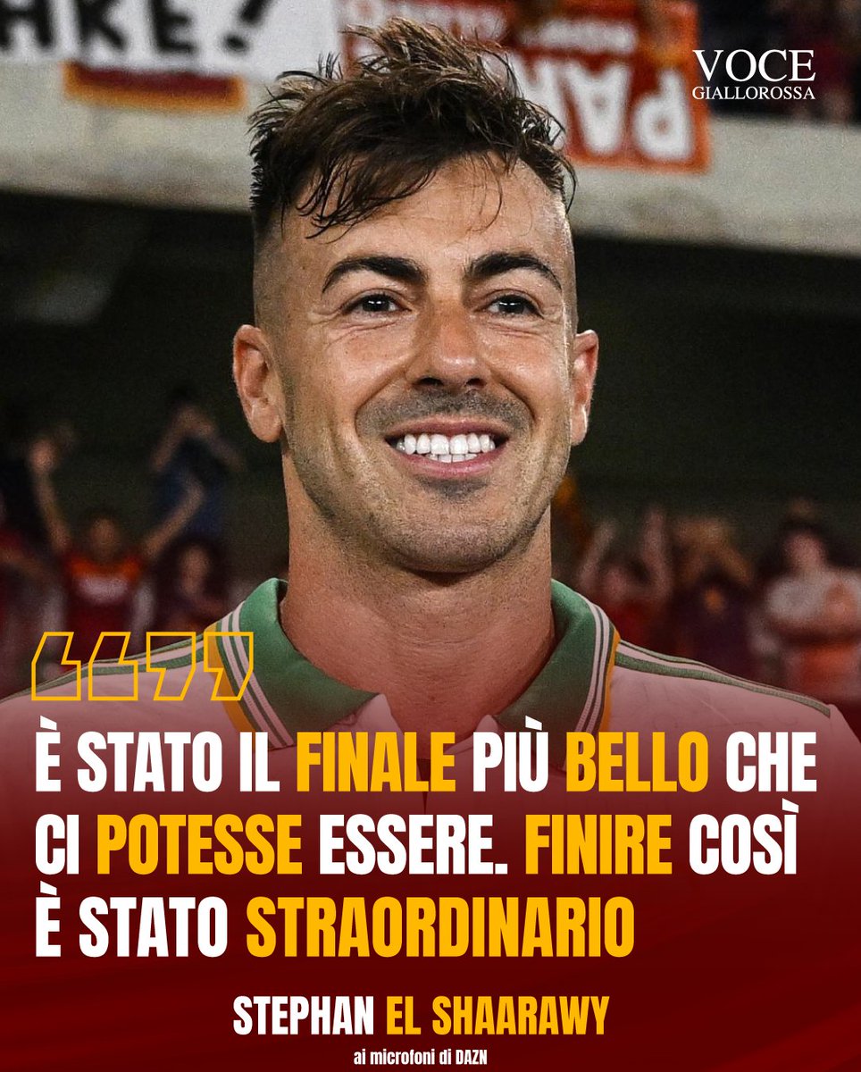 VoceGiallorossa's tweet photo. ❤ El Shaarawy: "Il finale più bello che ci potesse essere. Finire così è straordinario"

#ASRoma #HellasVeronaRoma #SerieA #dajeromadaje #ElShaarawy 

https://t.co/WUoL7LWGCV https://t.co/siJV86AmqK