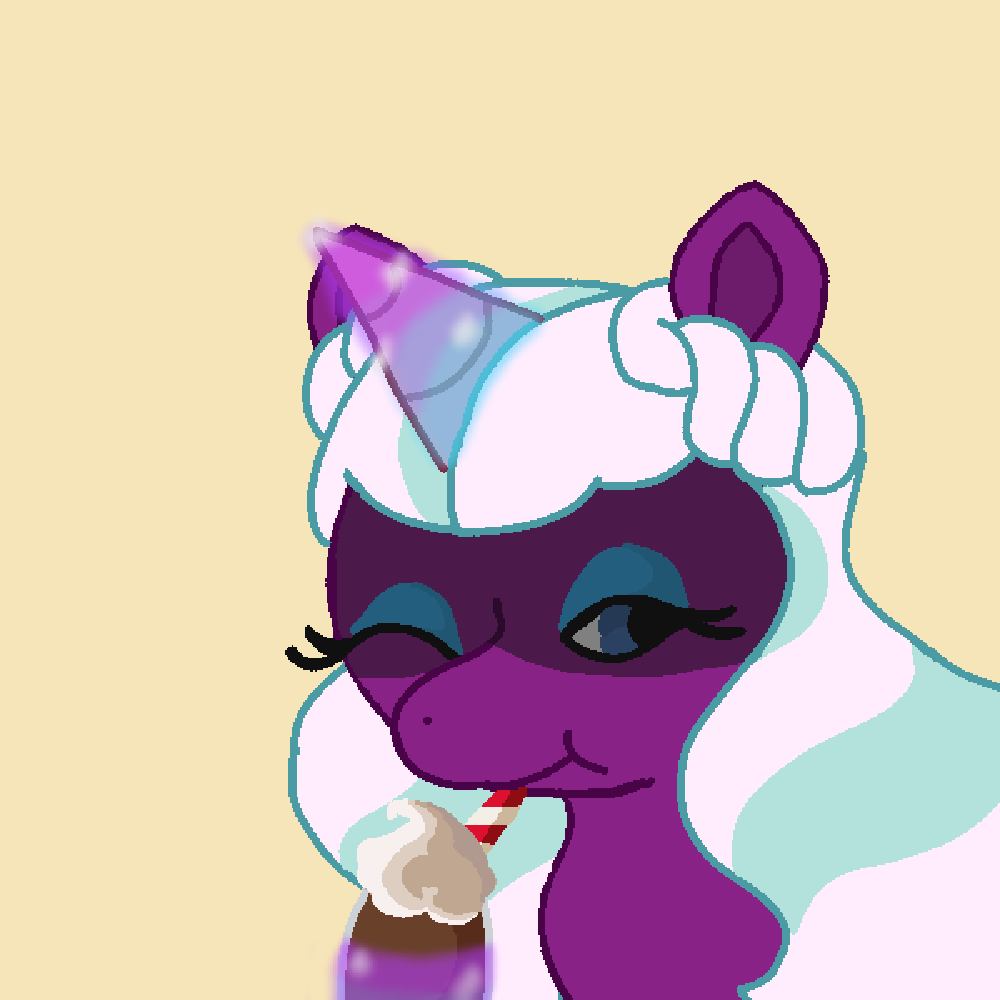 InvertedPapaya's tweet photo. Day 26 of Opaline's daily drawing. Opaline was enjoying her chocolate milkshake, until you asked if you could have some #mlp #mylittlepony #mlpg5

Thanks to @MadpogHols for the idea, I'll work on his ideas in the coming days. https://t.co/yNugqECxOd