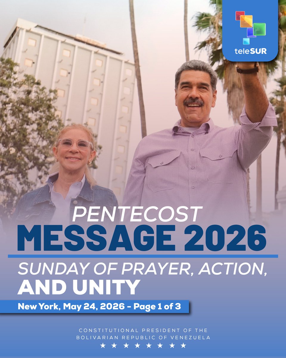 telesurenglish's tweet photo. Venezuelan President Nicolas Maduro sends a message to his people, offering them a warm embrace filled with faith, love, and gratitude...
#faithful #Venezuela #teleSUREnglish https://t.co/wN6TcRrQdN