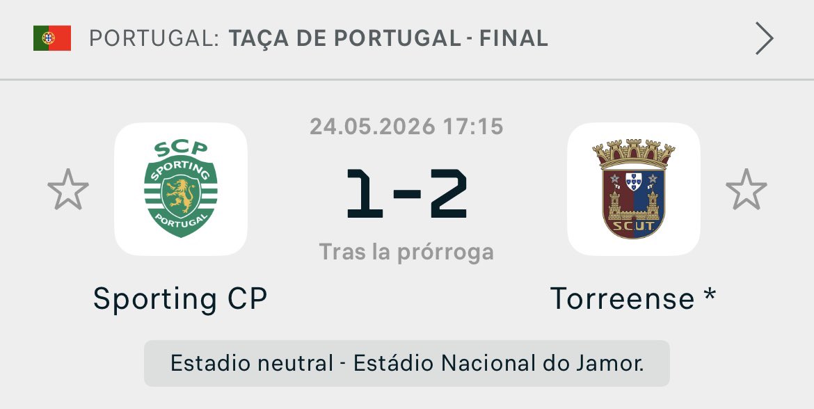SMApuestas's tweet photo. Lo del Torreense es histórico.

Le gana en la prórroga a uno de los equipos mas top de Portugal siendo un 2ª división.

Tienen la vuelta del playoff de ascenso en 4 días (0-0 en la ida) donde evidentemente se juegan toda la temporada. Aún así, han salido a por todas.

Por PRIMERA VEZ EN SU HISTORIA, jugarán Europa League, y podrían hacerlo siendo equipo de 2ª división.

BRUTAL.