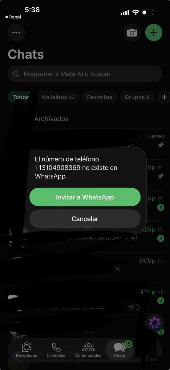Lez_Castro's tweet photo. Por último, @PeruRappi  el WhatsApp de mi “directivo de Rappi” no existe. 
Mal mal servicio 😮‍💨 https://t.co/0ljF8IMXFw