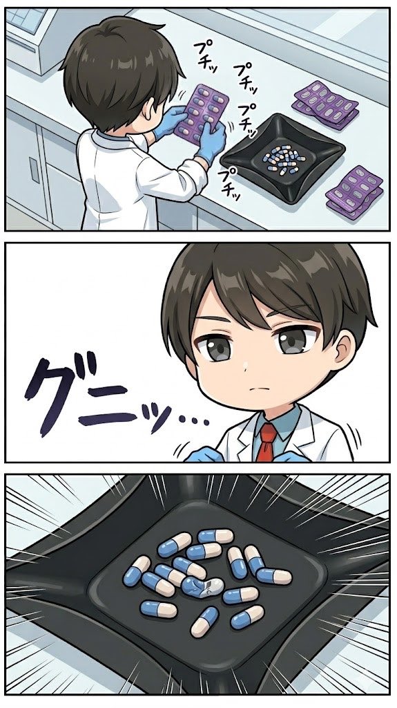 fmyaku1015's tweet photo. 柔らかいよね。カプセル。

「凹んだ薬と心」 https://t.co/l3a9HTREjW