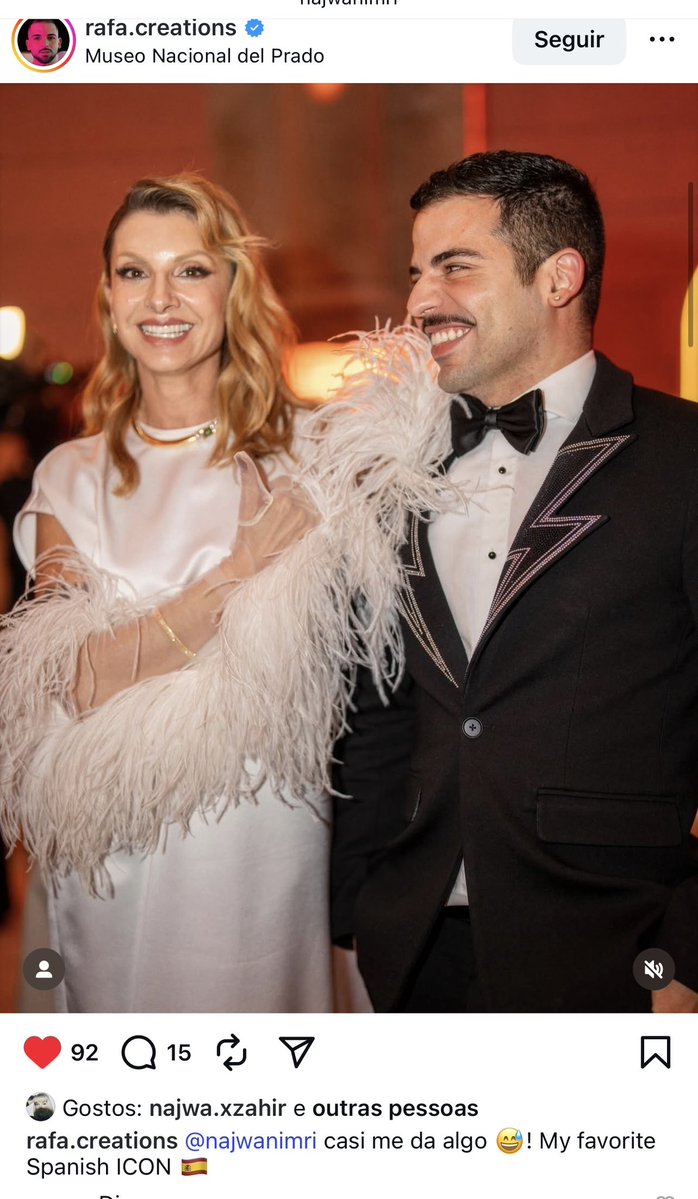 Najwapt1's tweet photo. Reina Najwa Nimri and rafa says “My favorite Spanish Icon” https://t.co/0YrRGIL6ml