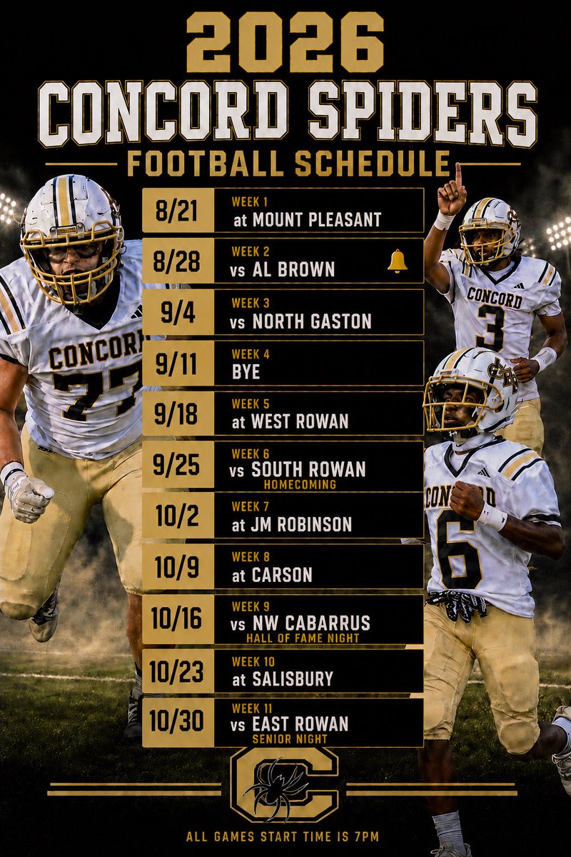 CHSspiderFB's tweet photo. #WeB4Me #WeAreCONCORD @CoachShepCHS @CHSSpiders @Spider_Boosters https://t.co/DZuXD5Xft0