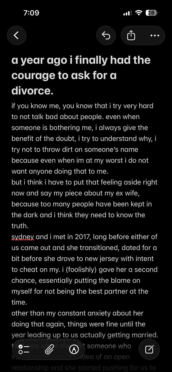 morgannicc's tweet photo. i’m here to drop a bombshell about my ex wife. the last one about her. 1 of 2 https://t.co/SE6Pkg4wh6